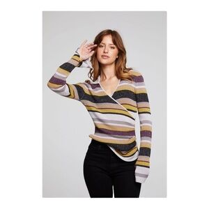 Chaser Harper Haight Street Stripe Long Sleeve NWT